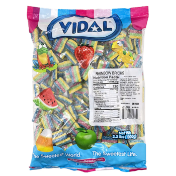 Vidal Bulk Rainbow Bricks 2.2 lbs 1ct