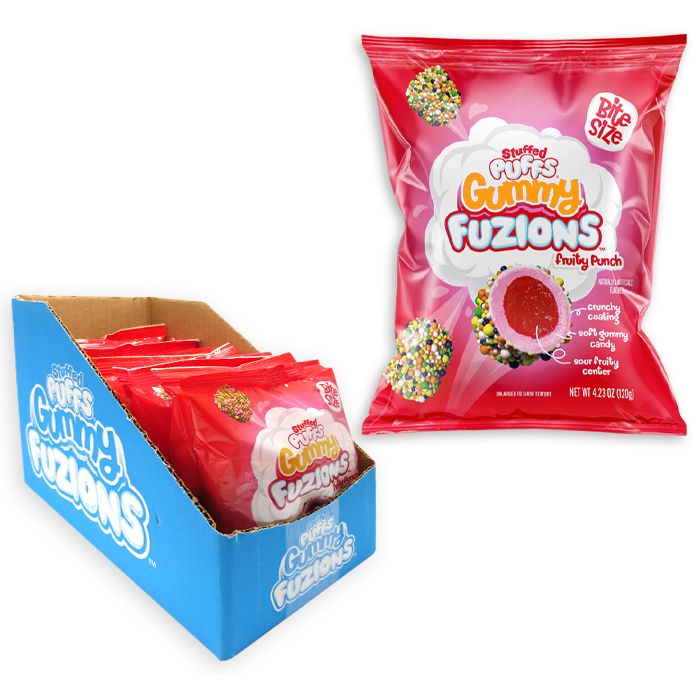 Stuffed Puffs Fuzions Fruity Punch 4.36oz 8ct - candynow.ca