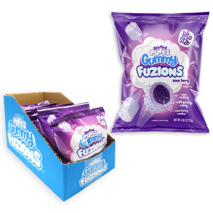 Stuffed Puffs Fuzions Sour Berry 4.36oz 8ct - candynow.ca