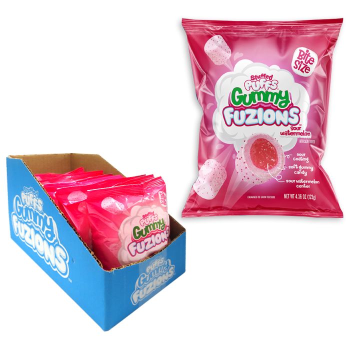 Stuffed Puffs Fuzions Sour Watermelon 4.36oz 8ct - candynow.ca