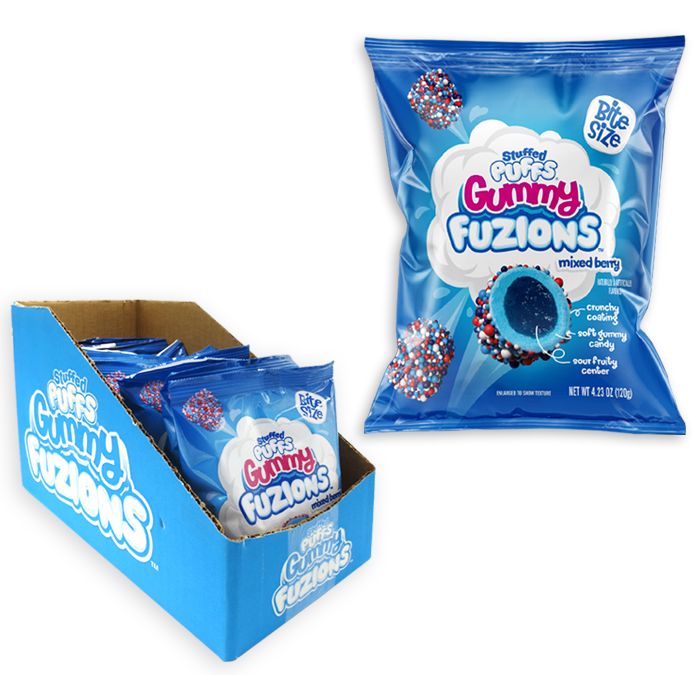 Stuffed Puffs Fuzions Mixed Berry 4.36oz 8ct - candynow.ca