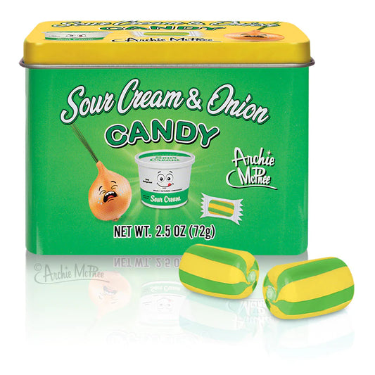 Archie McPhee Sour Cream & Onion Candy 2.5oz 6ct