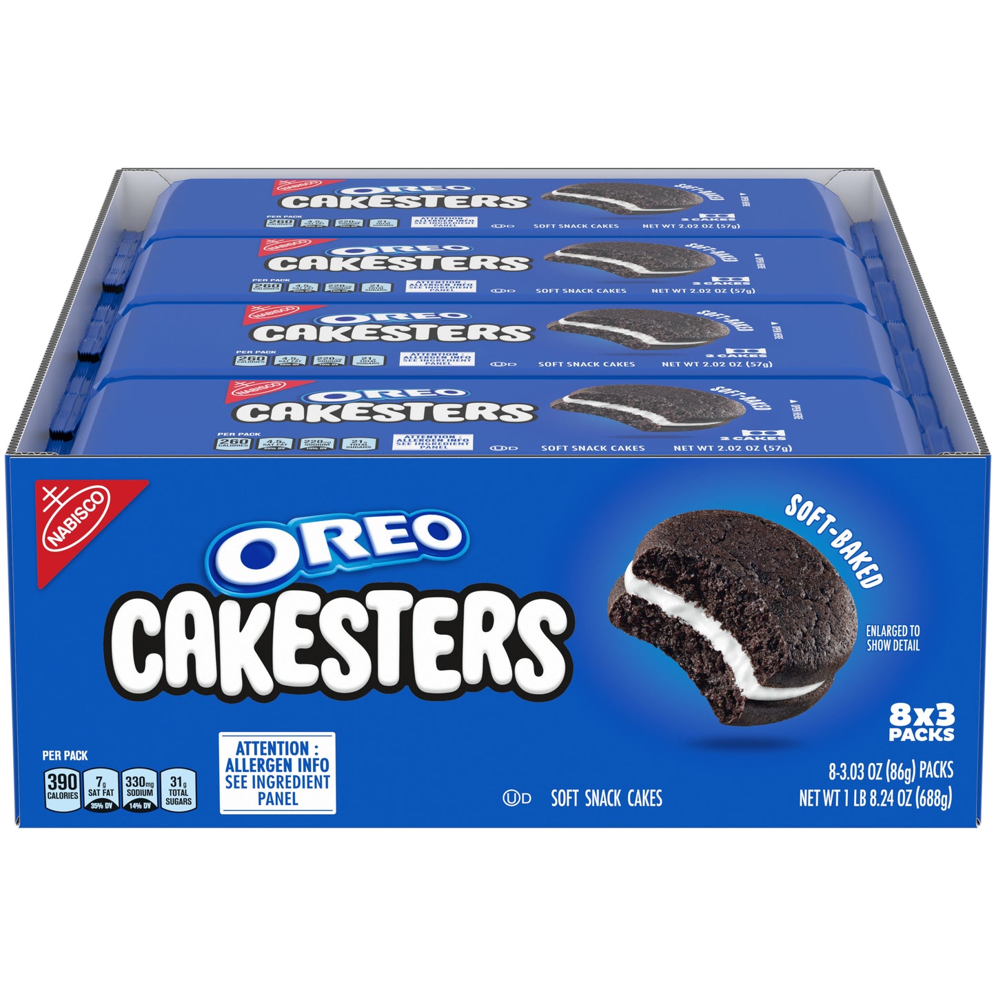 Oreo Cakesters 3-pack 3.03oz 8ct