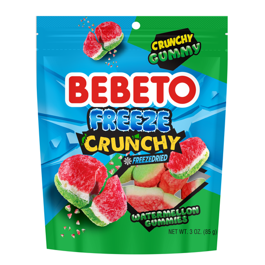 Bebeto Freeze Dried Watermelon Slices Stand Up Pouch 3oz 12ct (Halal)