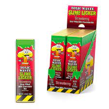 Toxic Waste Slime Licker Chocolate Bar Strawberry 1.75oz 24ct