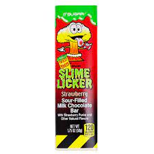 Toxic Waste Slime Licker Chocolate Bar Strawberry 1.75oz 24ct