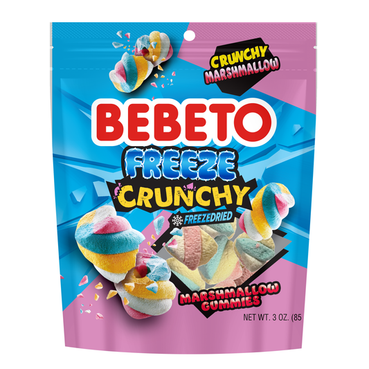 Bebeto Freeze Dried Twist Marshmallows Stand Up Pouch 3oz 12ct (Halal)