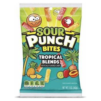 Sour Punch Tropical Bites Peg 5oz 12ct