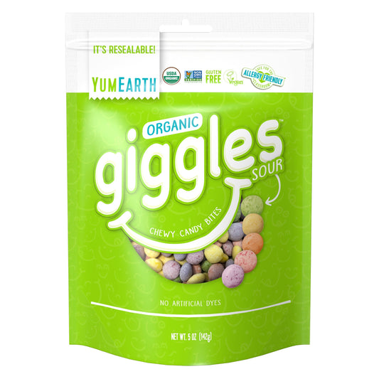 YumEarth Organic Sour Giggles Resealable Pouch 5oz 6ct