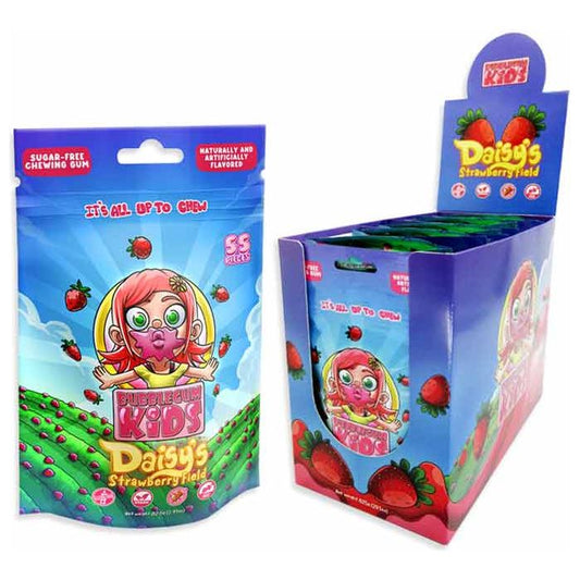 Bubblegum Kids Sugar Free Daisy Strawberry Field 2.91oz 10ct