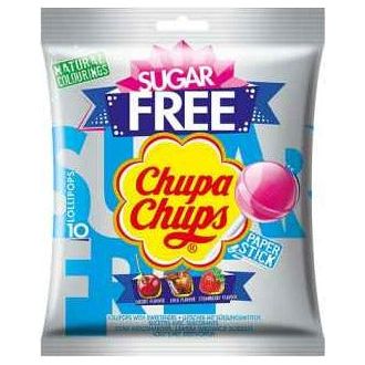 Chupa Chups Sugar Free 10pcs Peg Bag 110g 12ct (Europe)