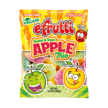 E-Frutti Apple Trio Sweet & Sour 3.5oz 12ct