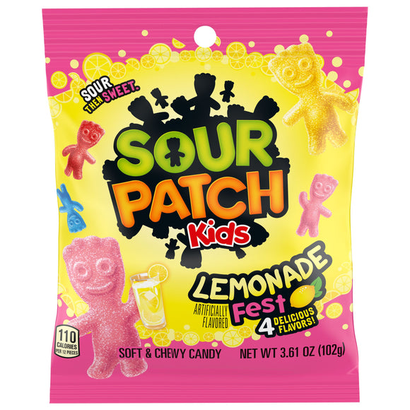 Sour Patch Kids Lemonade Peg Bag 3.61oz 12ct