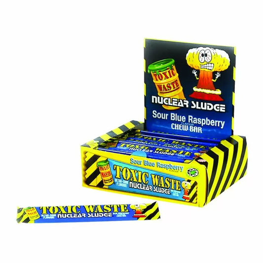 Toxic Waste Sour Blue Raspberry Chew Bars 20g 50ct (UK)