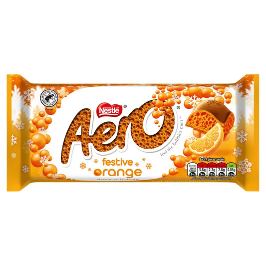 Aero Festive Orange Chocolate Sharing Bar 90g 15ct (UK)