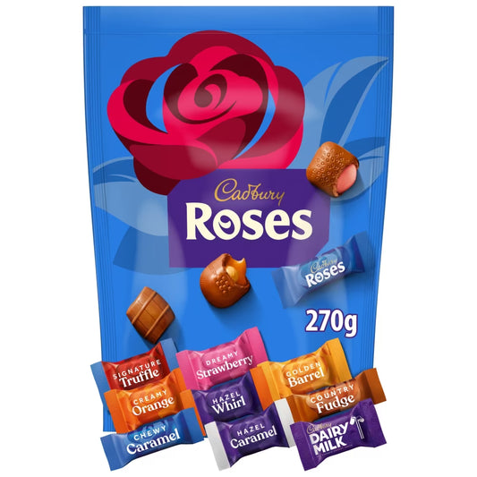Cadbury Dairy Milk Chocolate Roses Pouch 270g 8ct (UK)