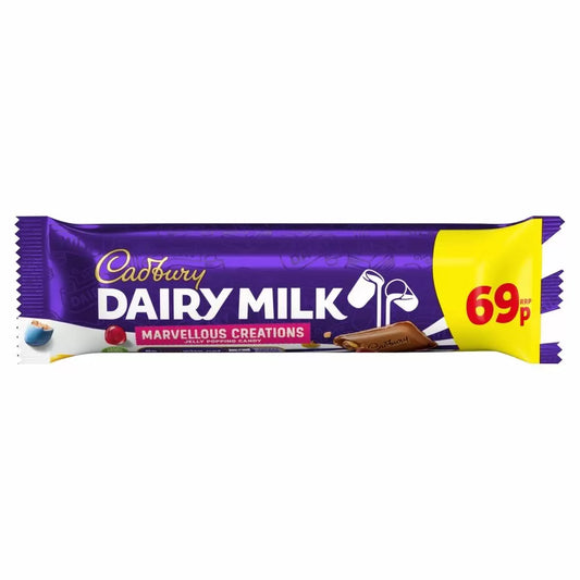 Cadbury Dairy Milk Marvellous Creations Jelly Popping Chocolate Bar 47g 24ct (UK)