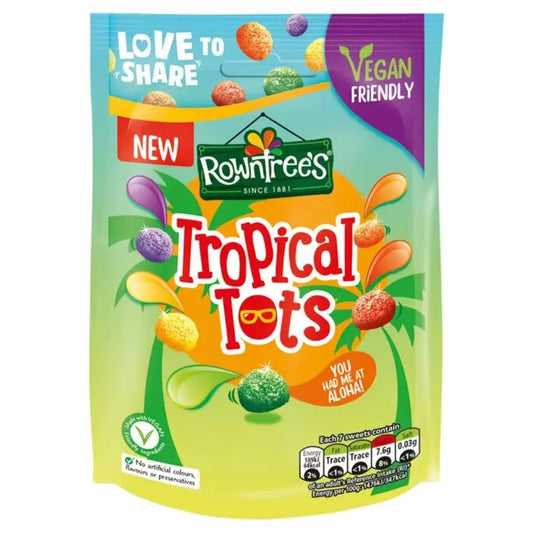 Rowntree's Tropical Tots Vegan Bag 140g 10ct (UK)