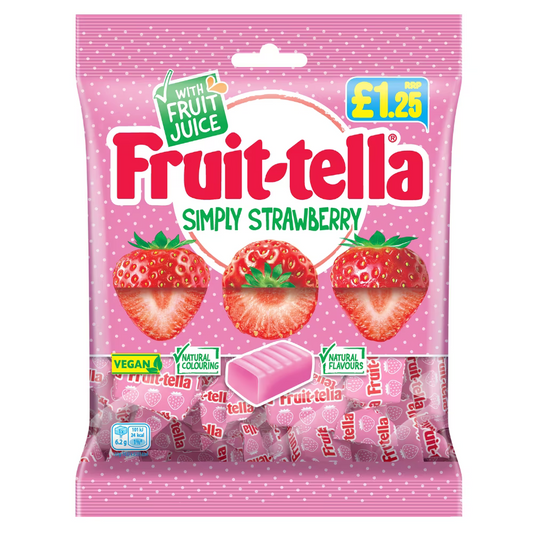 Fruit-tella Simply Strawberry 135g 12ct (UK)