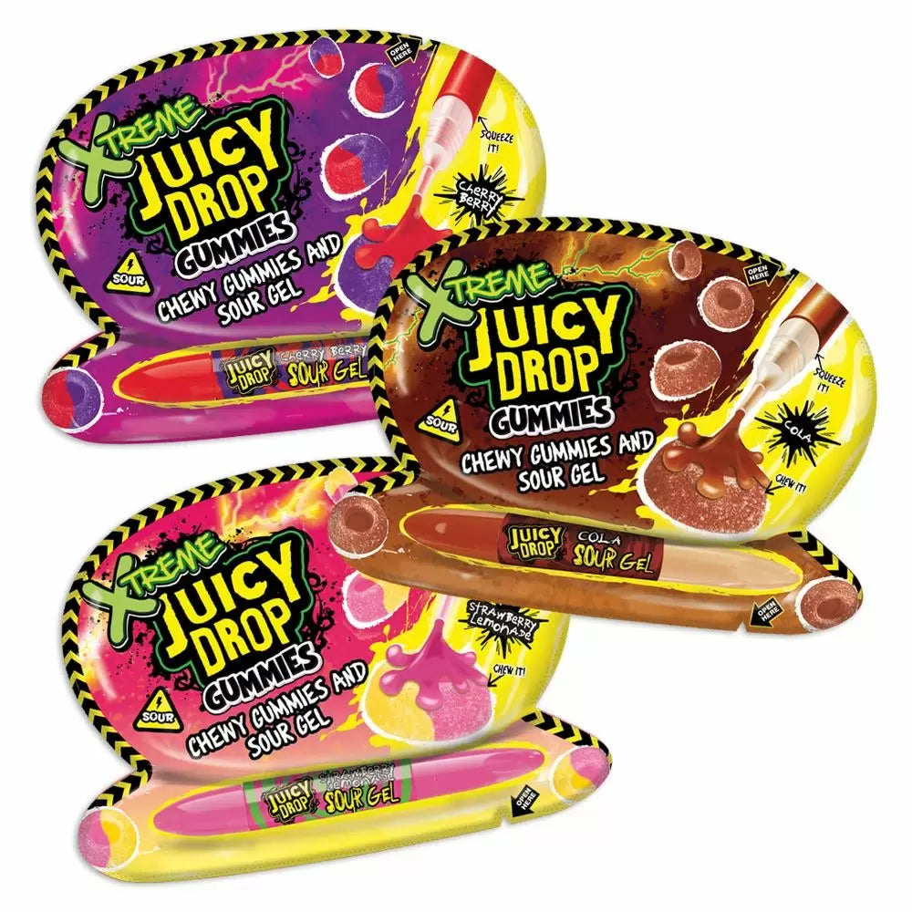 Xtreme Juicy Drop Gummies With Sour Gel 67g 12ct (UK)