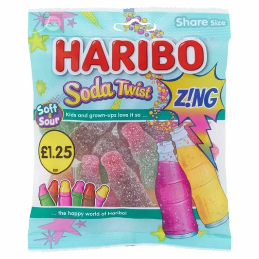 Haribo Soda Twist Zing 160g 12ct (UK)