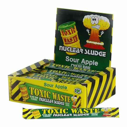 Toxic Waste Sour Apple Chew Bars 20g 50ct (UK)
