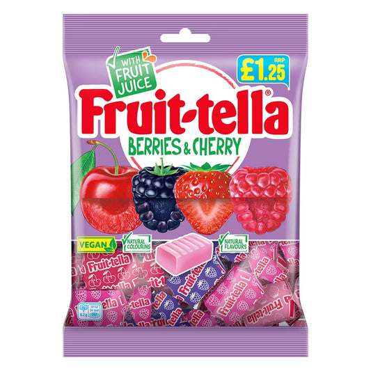 Fruit-tella Berries & Cherry Bag 135g 12ct (UK)