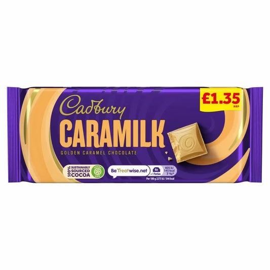 Cadbury Caramilk Golden Caramel Chocolate Bar 80g 26ct (UK)
