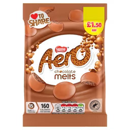 Aero Melts Milk Chocolate Sharing Bag 80g 12ct (UK)