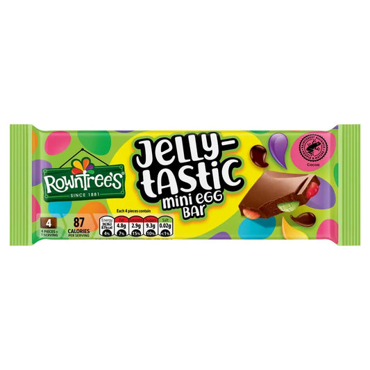 Rowntree's Jelly-Tastic Mini Egg Chocolate Sharing Bar 100g 18ct (UK)