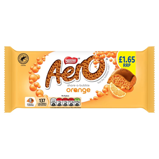 Aero Orange Chocolate Sharing Bar 90g 15ct (UK)