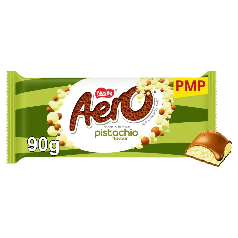Aero Pistachio Milk Chocolate Sharing Bar 90g 15ct (UK)