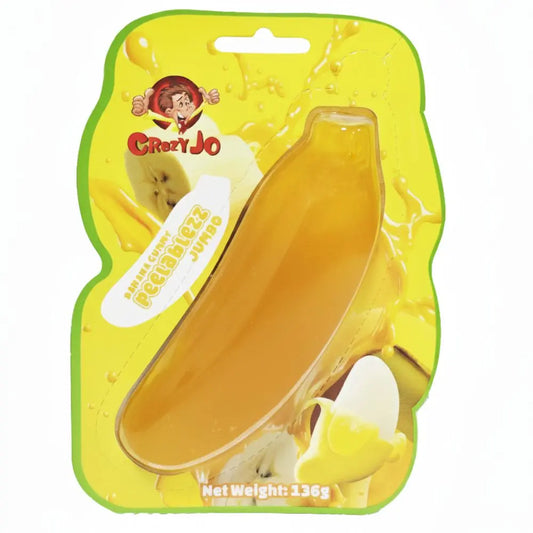 Crazy Jo Peelablezz Jumbo Banana Gummy 136g 12ct (UK)