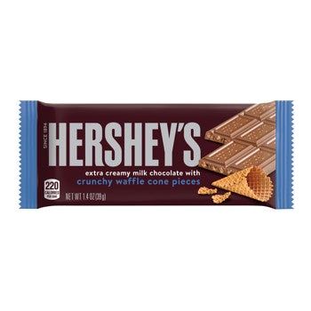 Hershey's Extra Creamy Milk Chocolate With Crunchy Waffle Cone Pieces Standard Bar 1.4 oz. 36ct