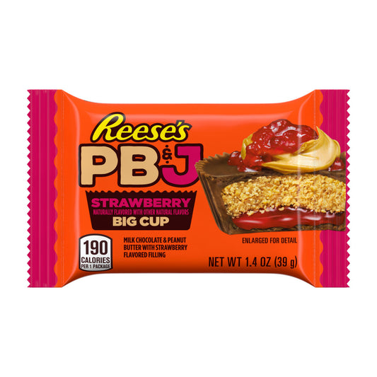 REESE'S PB&J Strawberry Big Cup Standard Bar 1.4 oz. 16ct