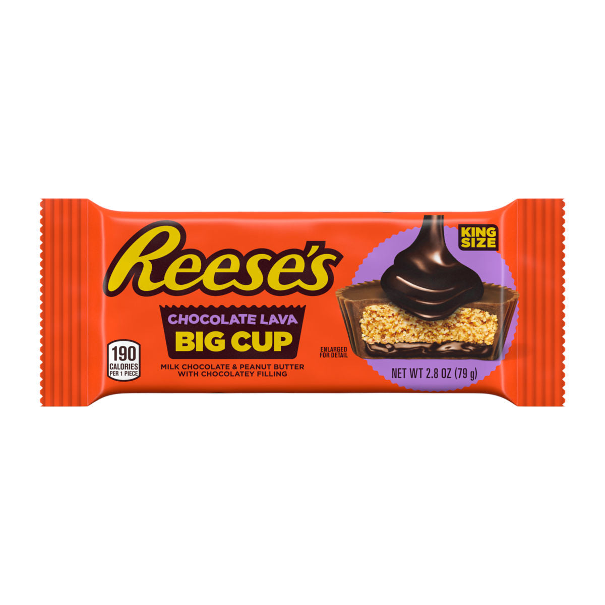 REESE'S Peanut Butter & Chocolate Lava Big Cup King Size 2.8 oz. 16 ct ...