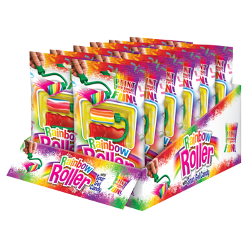 Foreign Candy Rainbow Roller Candy Display Carton .78oz 20ct