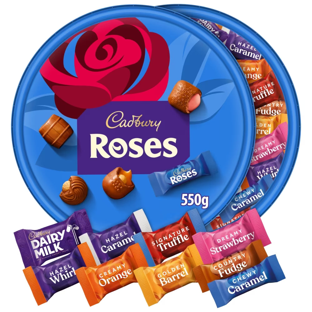 Cadbury Roses Chocolate Tub 550g 1ct (UK)