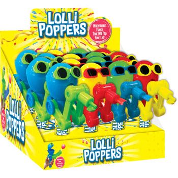 Foreign Candy Lolli Poppers Display Carton .39oz 16ct