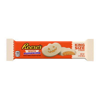 Reese's Enrobed In White Creme Pumpkin King Size 2.4oz. 24ct.