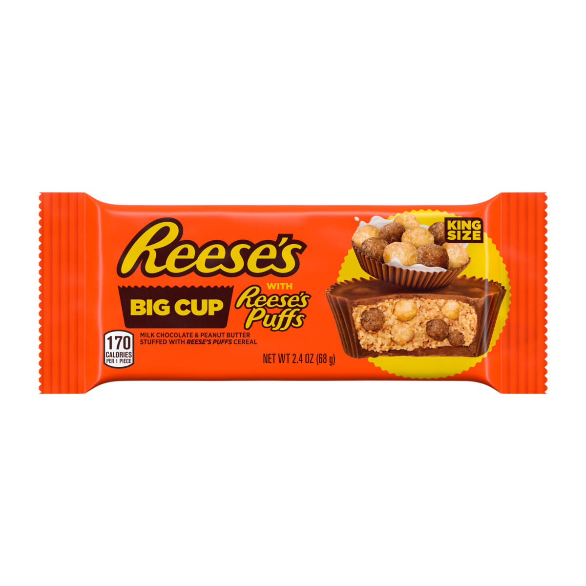 Reese's Big Cup Stuffed With Reese's Puffs King Size 2.4oz 16ct