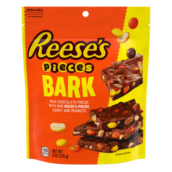 Reese's Pieces Bark with Reese's Pieces Minis & Peanuts Pouch 6oz 6ct