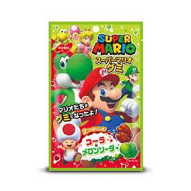 Nobel Super Mario Gummy Cola & Melon Soda50g 12ct (Japan)