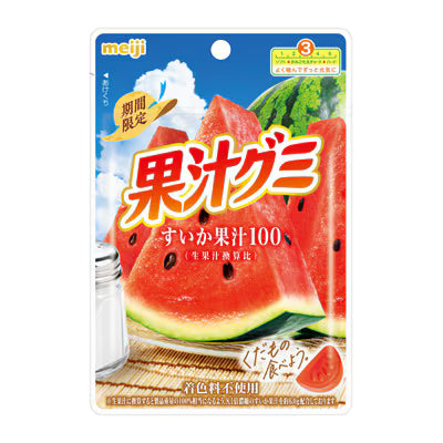 Meiji Fruit Juice Gummy Watermelon 47g 12ct (Japan)