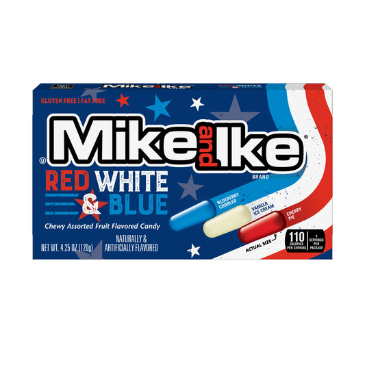 Mike & Ike Theater Box Red, White & Blue 4.25oz 12ct