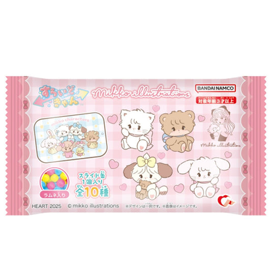 Heart Mikko Slide Can With Ramune Candy 6g 10ct (Japan)