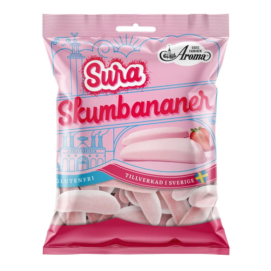 Aroma Sour Banana Strawberry 95g 10ct (Sweden)