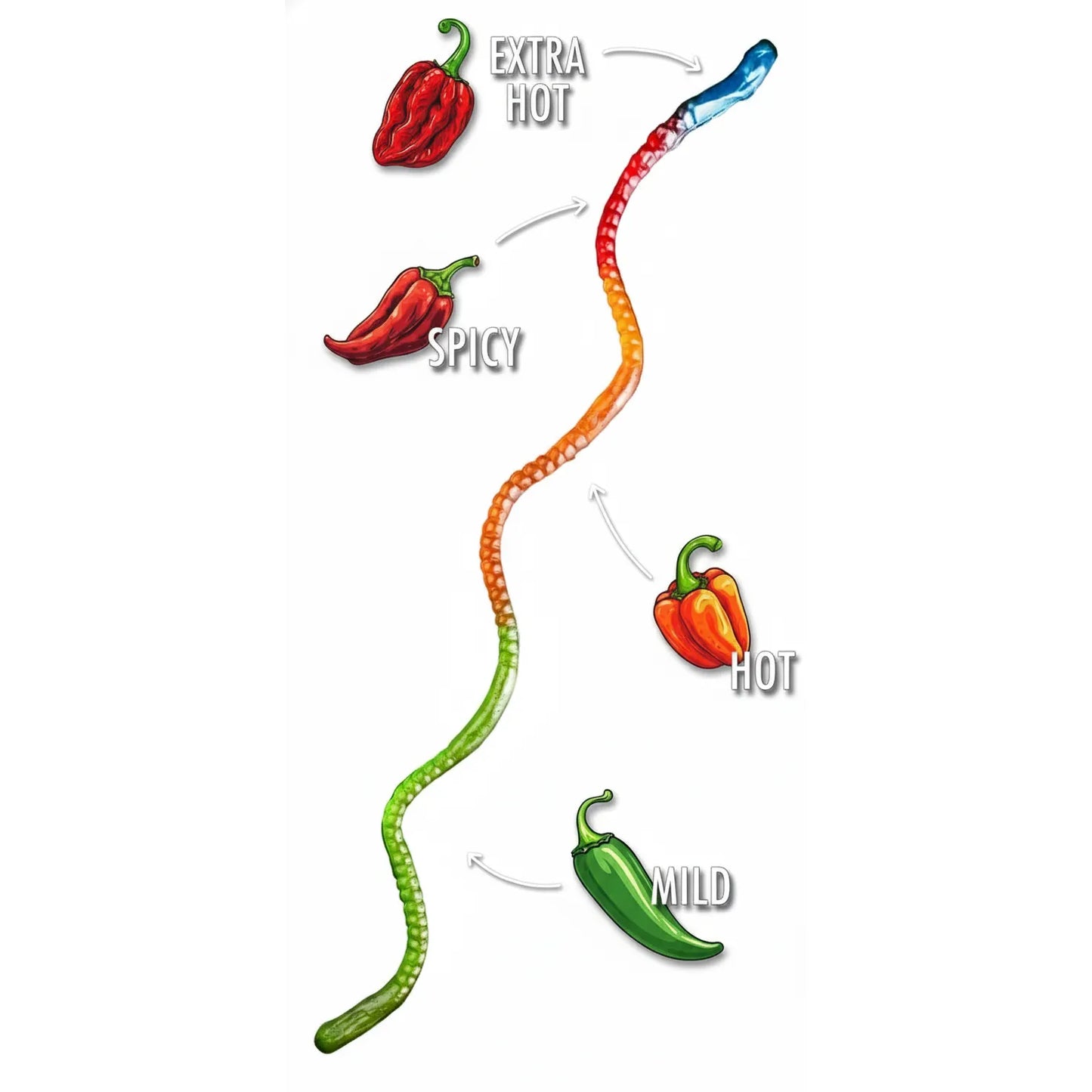 The Spicy Gummy Fireworm™ 2 Feet Long 12ct (Exclusive)