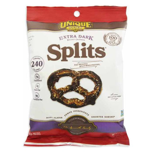 Unique Snacks Pretzels Extra Dark Splits 2.12oz 24ct