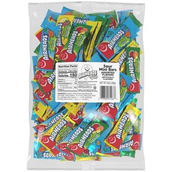 Airheads Mini Bars Assorted Sours Bulk 5lb 1ct